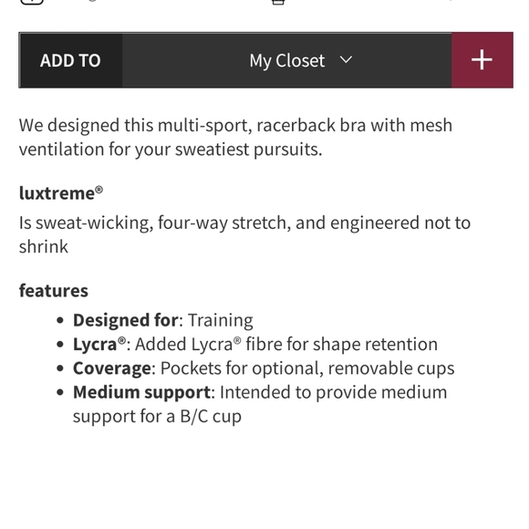 Lululemon Invigorate Bra *Medium Support B/C Cup - Picture 2 of 6